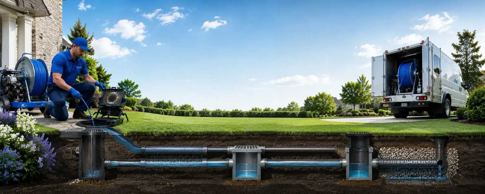 Outdoor drain cleaning information for Shirley Mills, ME